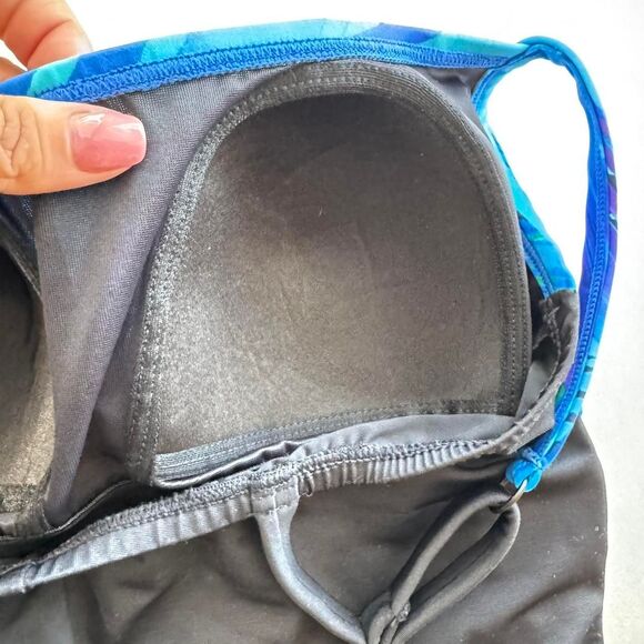 NWT Dreamsuit Blue Palm Leaf 1 Piece Swimsuit. Swimwear. Beach. Pool. - Picture 2 of 6